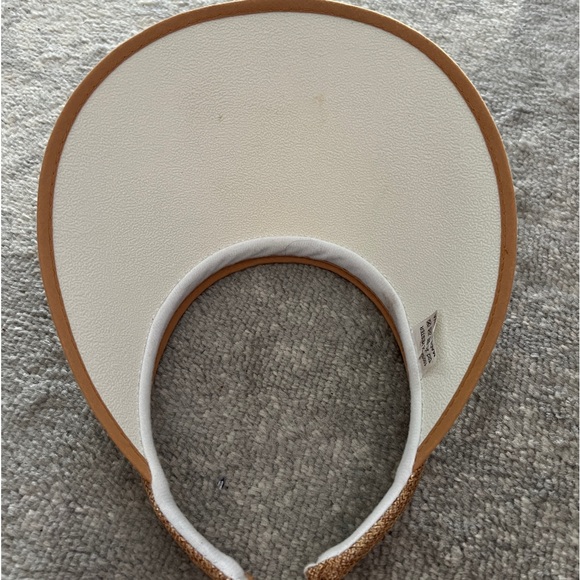 Boho Jute Wicker Natural Visor Hat - Picture 5 of 7